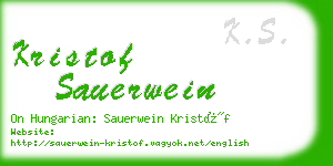 kristof sauerwein business card